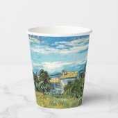 グリーン小麦フィールドビンセントゴッホ 紙コップ (裏面)