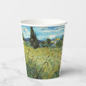 グリーン小麦フィールドビンセントゴッホ 紙コップ (裏面)