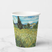 グリーン小麦フィールドビンセントゴッホ 紙コップ (正面)