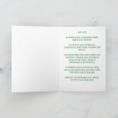 グリーン山羊座標識誕生日カード カード (内部)