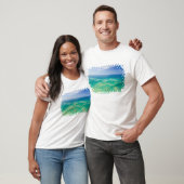 グリーン島2の空中ビュー、グレートバリアリーフ Tシャツ (ユニセックス)