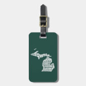 グリーン州オブミシガンシティズ ラゲッジタグ (正面縦)