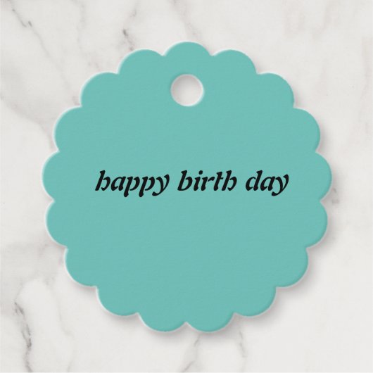 グリーン幸せ誕生デイギフトタージギフトラベル フェイバータグ (正面)