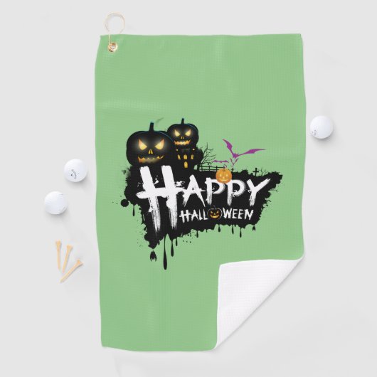 グリーン幽霊のよく出る:ゴルファーのためのハロウィーンゴルフタオル ゴルフタオル (インサイチュ)