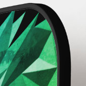 グリーン幾何ライオン ピックルボールラケット (左詳細)