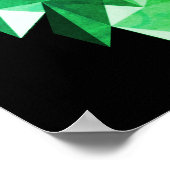 グリーン幾何ライオン ポスター (角)