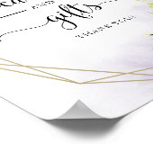 グリーン幾何学カードとギフトの看板 ポスター (角)