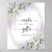 グリーン幾何学カード＆ギフトサイン ポスター (正面)