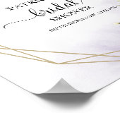 グリーン幾何学デザインのウェディングシャワー歓迎ポスター ポスター (角)