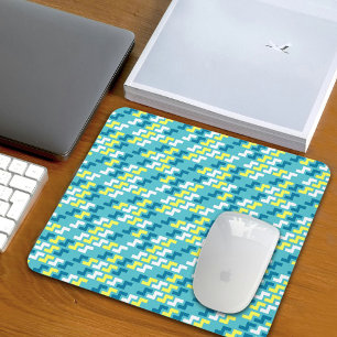 グリーン幾何学模様 マウスパッド