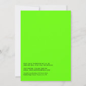 グリーン幾何学的なバーチャル卒業パーティー 招待状 (裏面)