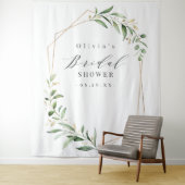 グリーン幾何学的な結婚式前祝いの写真用背景 タペストリー (インサイチュ)