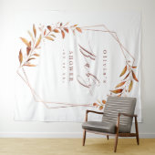 グリーン幾何学 ベビーシャワー フォト 背景 タペストリー (インサイチュ(横))