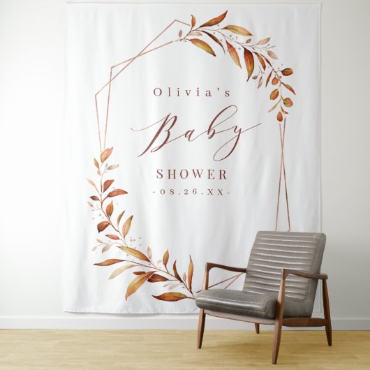 グリーン幾何学 ベビーシャワー フォト 背景 タペストリー (インサイチュ)