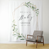 グリーン幾何学 ベビーシャワー フォト 背景 タペストリー (インサイチュ)