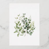 グリーン庭園の結婚式招待状 箔招待状 (裏面)