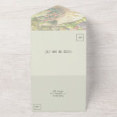 グリーン庭園の結婚式 オールインワン招待状 (外側)