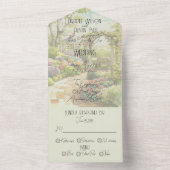 グリーン庭園の結婚式 オールインワン招待状 (内側)
