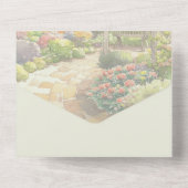 グリーン庭園の結婚式 オールインワン招待状 (裏面)