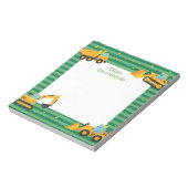 グリーン建築トラックパーソナライズされた（ユダヤ教の）バル・ミツバー ノートパッド (回転)