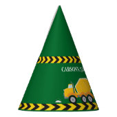 グリーン建築車カスタム両ボーイズ誕生日 パーティーハット (左)