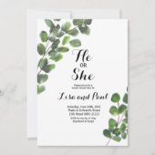 グリーン彼または彼女の性別が招待状を明かす 招待状 (正面)