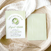 グリーン彼女は完璧な抹茶ブライダルシャワーを見つけた 招待状