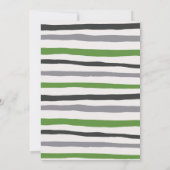 グリーン忍者ウォリアー武術アーツ誕生日 招待状 (裏面)