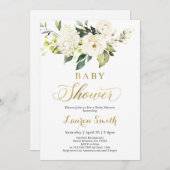 グリーン性別問わずベビーシャワー招待状 招待状 (正面/裏面)