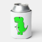 グリーン恐竜スケッチ 缶クーラー (缶正面)