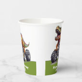 グリーン恐竜Tレックスモンスタートラックテーマ 紙コップ (左)