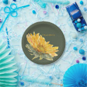 グリーン感謝のひまわり感謝祭 ペーパープレート (パーティー)