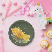 グリーン感謝のひまわり感謝祭 ペーパープレート (パーティー)