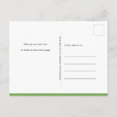 グリーン我々は可愛い男の子の赤ちゃんシャワーを待つことができる インビテーションポストカード (裏面)