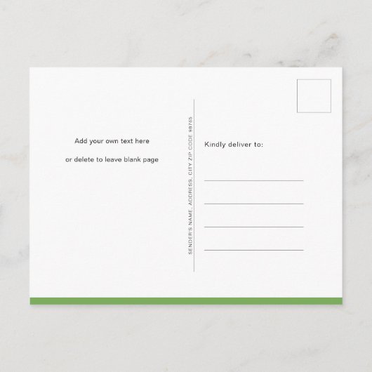 グリーン我々は可愛い男の子の赤ちゃんシャワーを待つことができる インビテーションポストカード (裏面)