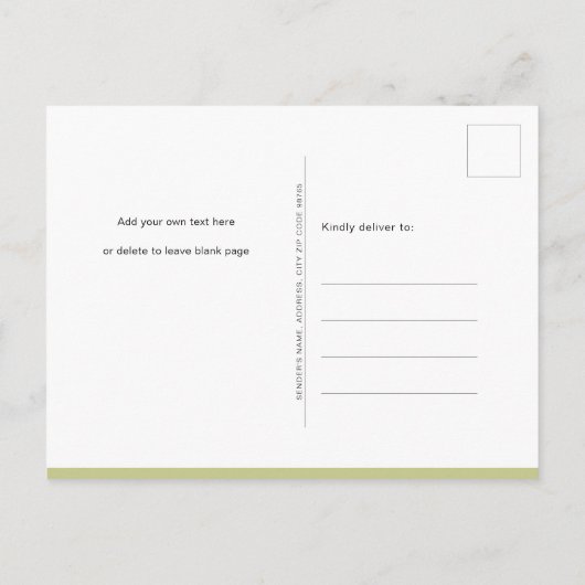 グリーン我々は愛らしい女の子の赤ちゃんシャワーを待つことができる インビテーションポストカード (裏面)