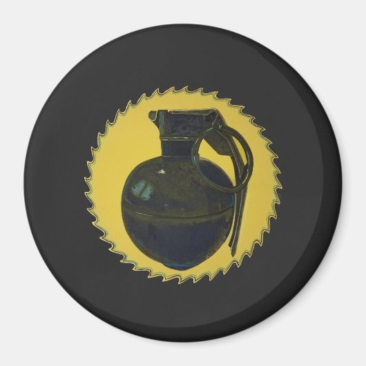 グリーン手榴弾 マグネット (正面)