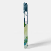 グリーン抽象アート モノグラム オーダーネーム Case-Mate iPhoneケース (裏面 / 左)