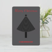 グリーン抽象クリスマスツリー ビジネス招待状 招待状 (スタンド正面)