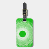 グリーン抽象芸術アート吹が心に浮かぶ ラゲッジタグ (正面縦)