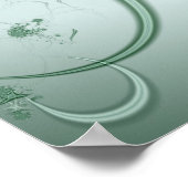 グリーン抽象芸術アート ポスター (角)