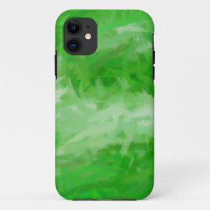 グリーン抽象芸術ア絵画ート6 iPhone 11 ケース