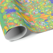 グリーン抽象芸術イタリアンーの外観 ラッピングペーパー (ロールコーナー)