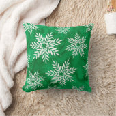 グリーン抽象芸術ウォーターカラースノーフレーク装飾用クッション クッション (ブランケット)