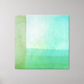 グリーン抽象芸術ウォーターカラードリームウォール キャンバスプリント (正面)