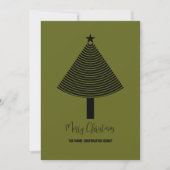 グリーン抽象芸術クリスマスツリービジネス招待状 招待状 (正面)
