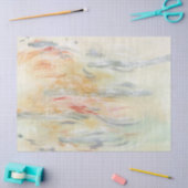 グリーン抽象芸術パターン分離ティッシュペーパー 薄葉紙 (クラフト)