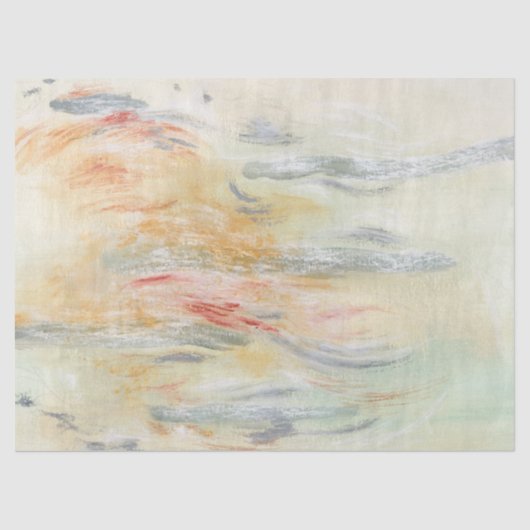 グリーン抽象芸術パターン分離ティッシュペーパー 薄葉紙 (正面)