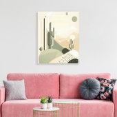 グリーン抽象芸術ボホ砂漠の風景 キャンバスプリント (インサイチュ (リビング))