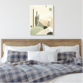 グリーン抽象芸術ボホ砂漠の風景 キャンバスプリント (インサイチュ (寝室))